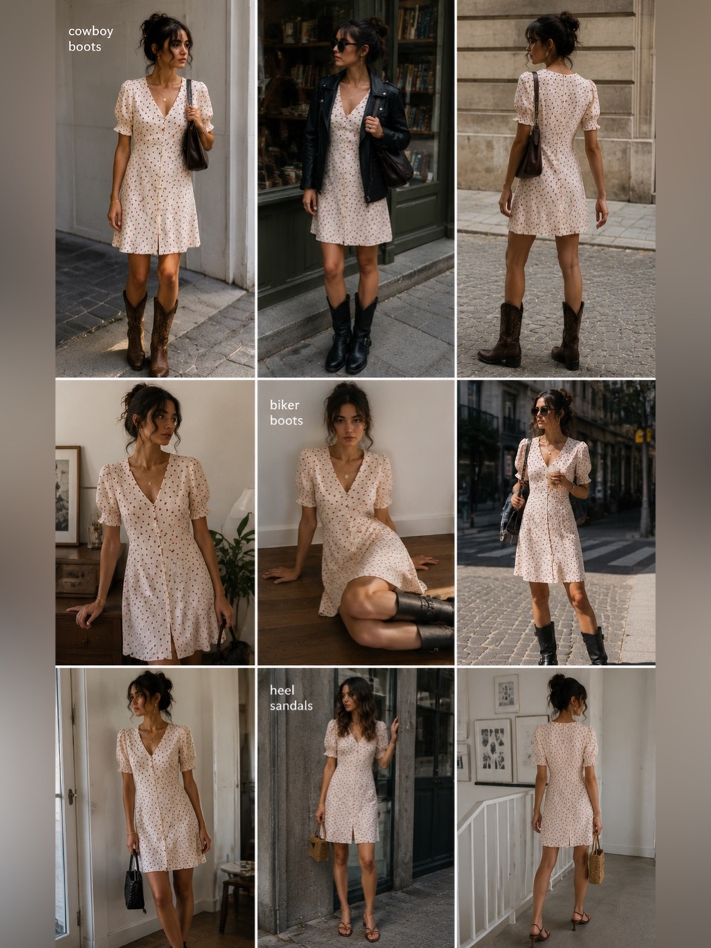 Madewell Strawberry Print Mini Dress Size 10 NWOT Look Cream Puff Sleeves - Picture 2 of 15